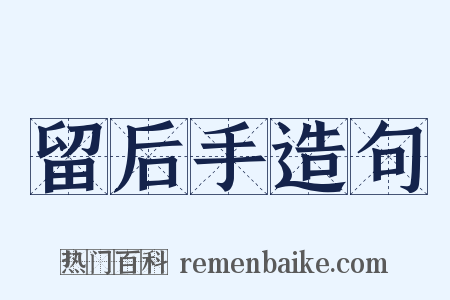 留后手造句是什么意思的图片